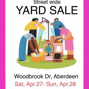 Photo of Street-wide garage/yard sale! April 27-28th. Woodbrook Dr Aberdeen NJ