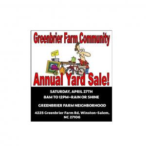 Photo of Greenbrier Farm Annual Community Yard Sale