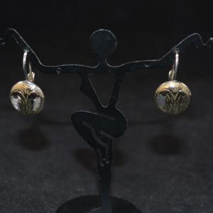 Photo of 925 Sterling Button Drop Earrings 4.3g