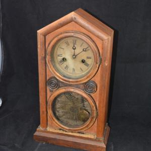Photo of Antique Elias Ingraham DORIC Mantle Clock, Patent 1871 16"x9"x4.25"