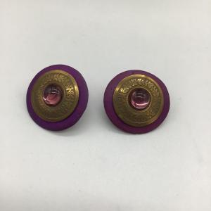Photo of Purple vintage clip on earrings