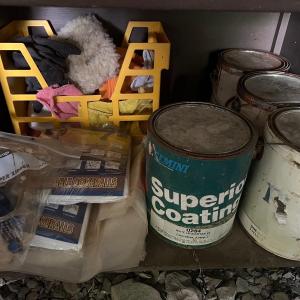Photo of Cubby of paint/stain and supplies #3