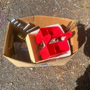 Photo of Box of Misc - Includes sockets and organizer, baskets, hardware, etc