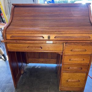 Photo of ANTIQUE ROLL TOP DESK---BEAUTIFUL