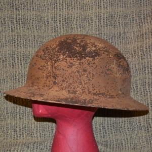 Photo of WWII Civil Defense Helmet 13"x12"6"