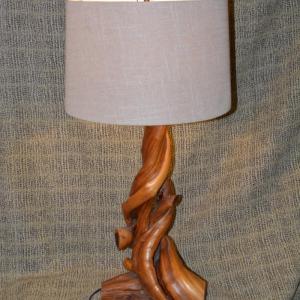 Photo of Vintage MCM Driftwood Table Lamp 30.5"