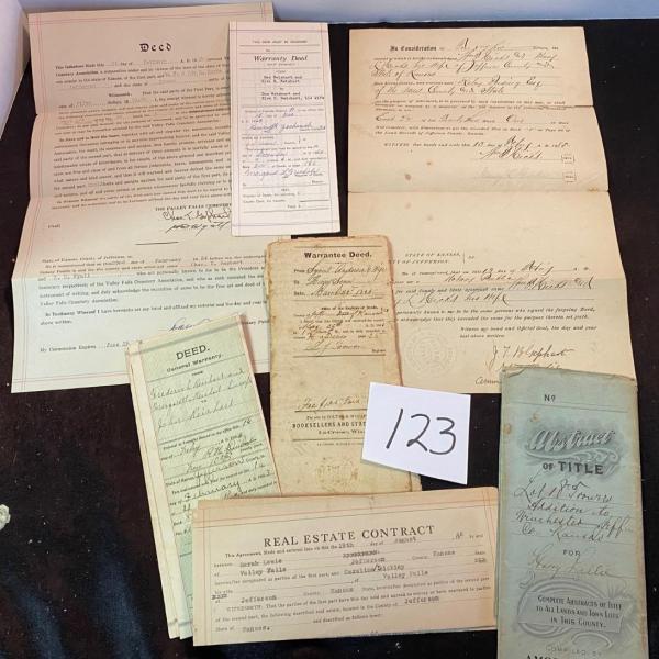 Photo of Vintage Deeds and Contracts