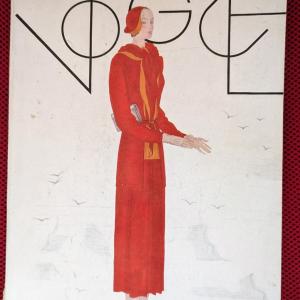 Photo of Original vintage copy of Vogue Magazine March 15, 1931 Cover art by Georges Lepa