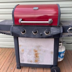 Photo of Gas grill with side burner