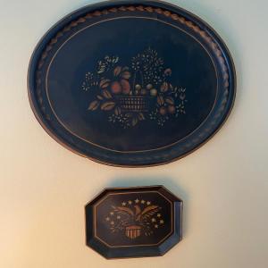 Photo of Vintage Decorative Tin Wall Plates 