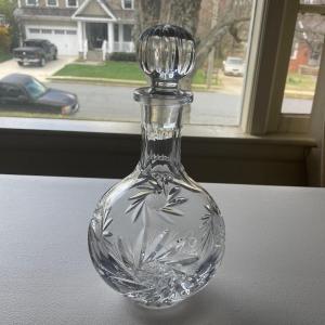 Photo of Vintage Cut Lead Crytal Decanter with Stopper