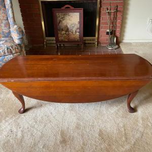 Photo of Solid Cherry Wood Queen Anne Drop Leaf Coffee Table