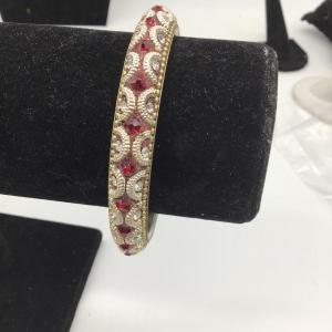 Photo of Brass red beaded bracelet