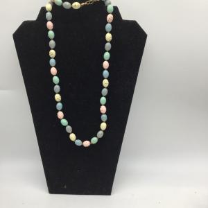 Photo of Pastel colored beaded necklace
