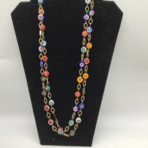 Photo of Vintage colorful charms necklace