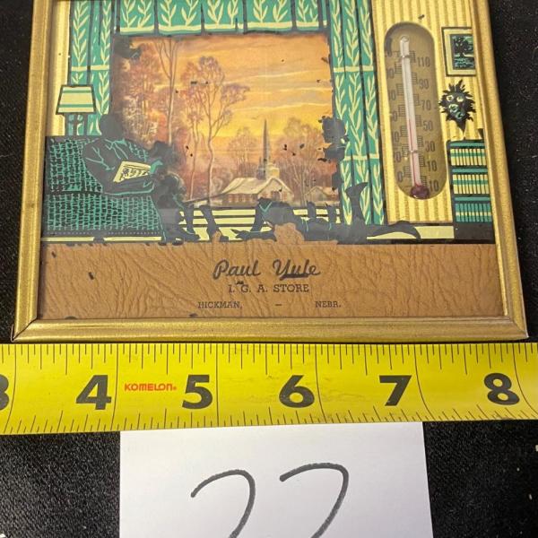 Photo of Vintage Advertising W/Thermometer