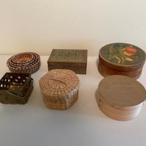 Photo of Assortment of Trinket Boxes and Baskets