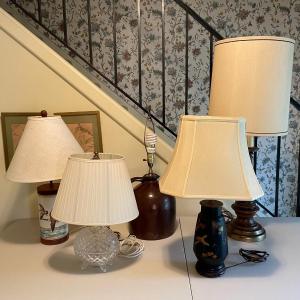 Photo of Lot of Assorted Table Lamps