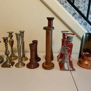 Photo of Lot of Assorted Candle Holders