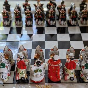 Photo of Russian Gardner Verbilky Porcelain Figurine Chess Set