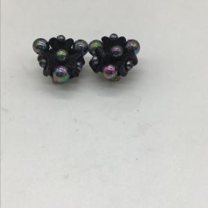Photo of Japan vintage black clip on earrings
