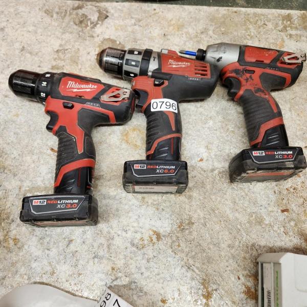 Photo of 3 Milwaukee Drills With batteries Tested