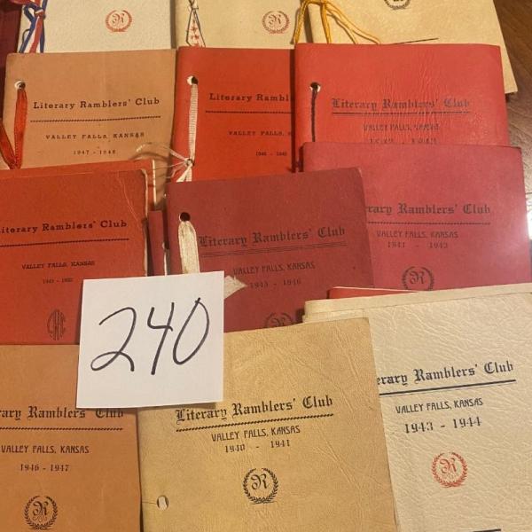 Photo of VF 1940 Literary Ramblers Club Booklets