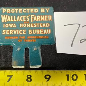 Photo of Vintage Insurance License Plate Tag