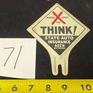 Photo of Vintage Insurance License Plate Tag
