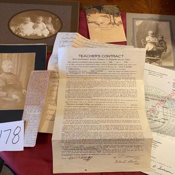 Photo of Vintage Teacher Contract and More
