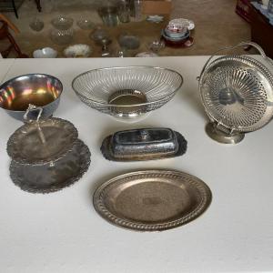 Photo of Lot of Silverplate Items
