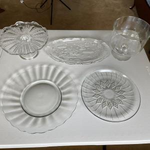 Photo of Assortment of Glass Serving Dishes / Platters