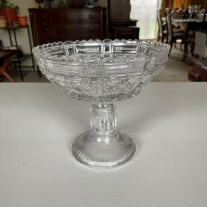 Photo of Victorian Large Clear Glass Compote 
