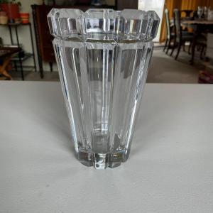 Photo of Mikasa Heavy Prism Glass Vase Reflective Reflections Pattern