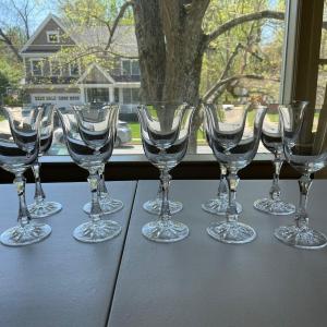 Photo of 10 Kirkland Crystal Wine Glasses by Towle