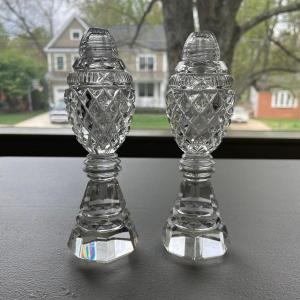 Photo of Vintage Crystal Glass Salt and Pepper Shakers