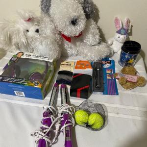 Photo of Kids items including headphones, curling irons and stuffed animals