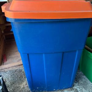 Photo of Tall blue / orange tote with contents