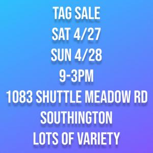 Photo of Tag sale 4/27- 4/28 Southington