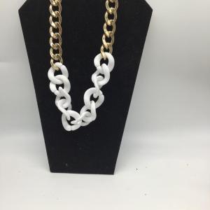 Photo of Gold toned with white chain necklace