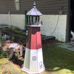 Photo of LOT 70: Large Wood Lighthouse Outdoor Light