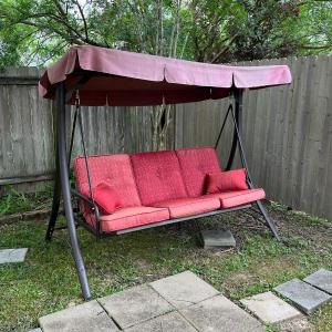 Photo of 3 Person Convertible Metal Patio Swing / Hammock Bed ~ *Read Details