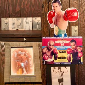Photo of LOT 78: Vintage Boxing Ephemera Including a Signed Photo, Metal Coors Beer Sign,