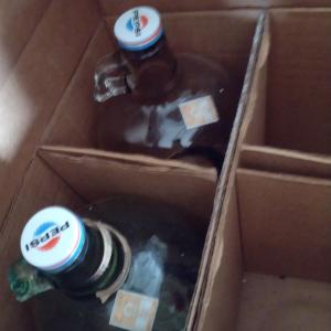 Photo of Pair of Vintage Pepsi Fountain Syrup Gallon Bottles