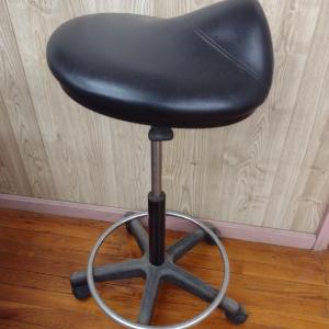 Photo of Commercial Grade Saddle Seat Adjustable Height Rolling Stool