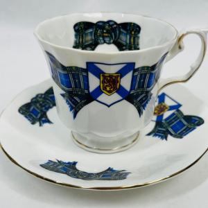 Photo of Nova Scotia tartan Elizabethan Fine Bone China tea cup and saucer