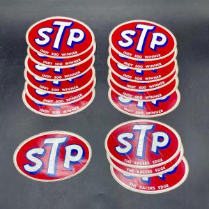 Photo of Vintage STP Oval Sticker Lot