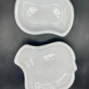 Photo of Two McKee Prescut Milk Glass Dishes