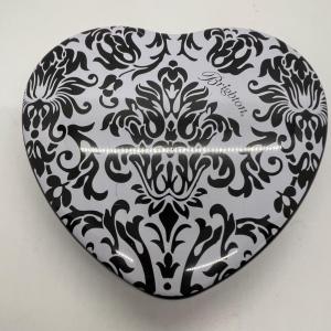 Photo of Vintage Black & White Brighton Tin Box Heart - BOX ONLY!