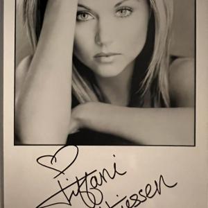 Photo of Tiffani Thiessen facsimile signed photo. 5x7 inches